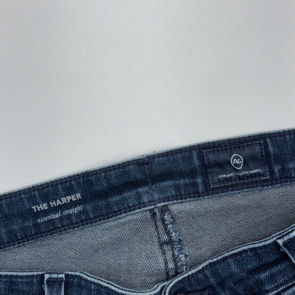 AG Adriano Goldschmied The‎ Harper Jeans Womens 28R Blue Straight Leg Dark Wash - Picture 7 of 9